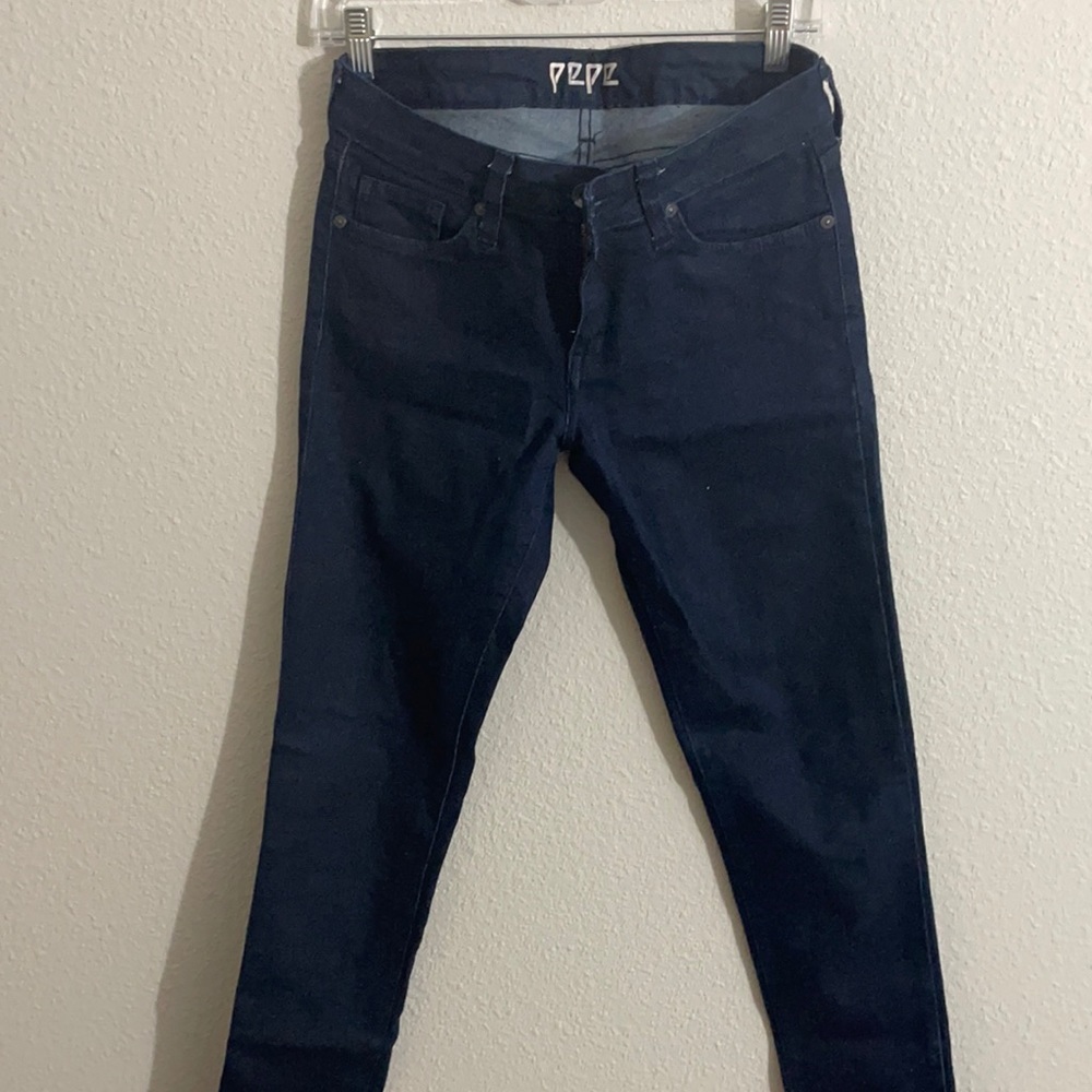 Pepe jeans london dark rinse blue jeans slim fit